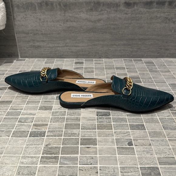 Steve Madden foreseen turquoise crocodile mules - Picture 8 of 8